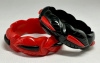 WT14 black & red anthurium resin bangles